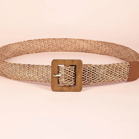 Handmade Square Buckle Woven Minimalist Belt - Picture 3 of 4